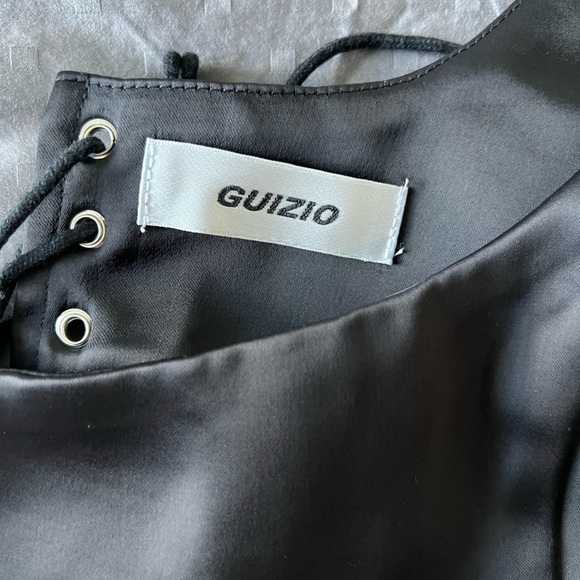 Danielle Guizio Satin Lace Up Bustier Top - Picture 2 of 4